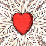 HEARTS puffy long rectangle size