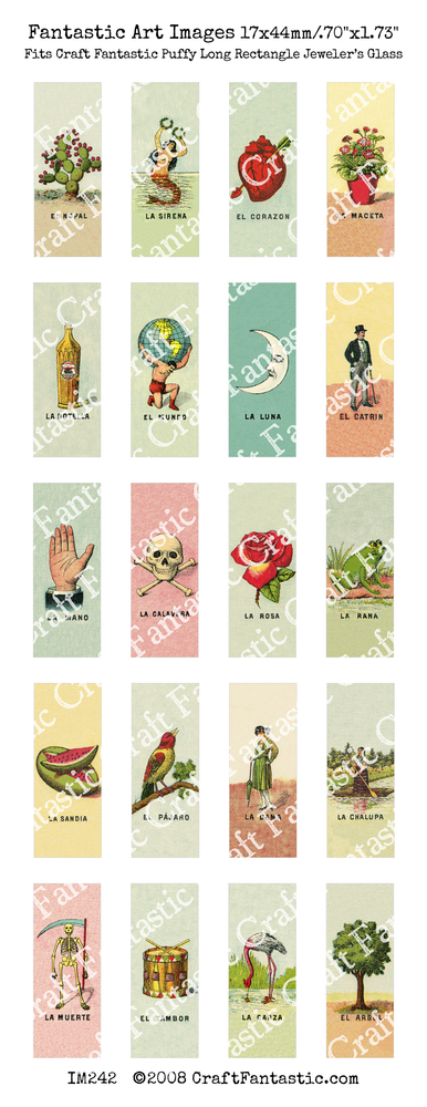MEXICAN LOTERIA long rectangle size