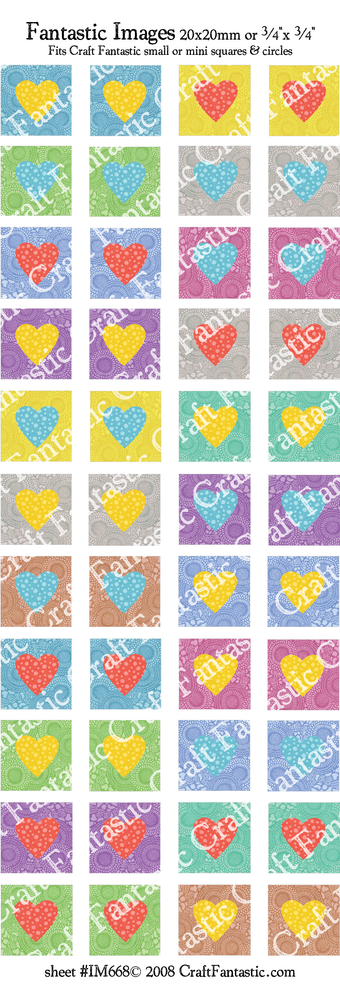 Colorful Heart BUNDLE - 6 Sheets