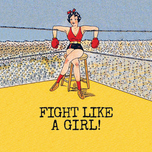 FIGHT GIRL large glass size