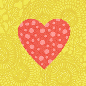 COLORFUL HEARTS long rectangle size