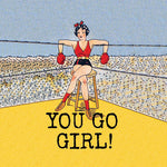 FIGHT GIRL large glass size