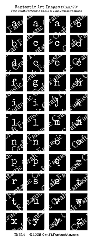 Small & Mini Alphabet BUNDLE - 4 Sheets
